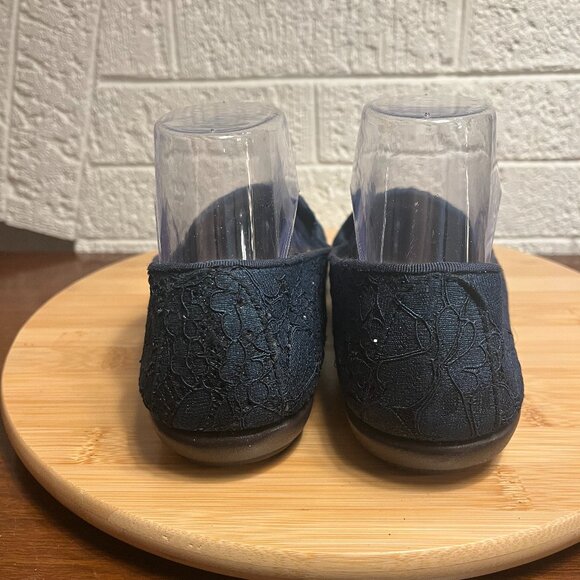 AEROSOLES Sparkle Midnight Blue Slip-on Shoes Women's Sz 9 EUC - Picture 7 of 9